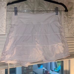 Lululemon white athletic mini skirt with shorts underneath